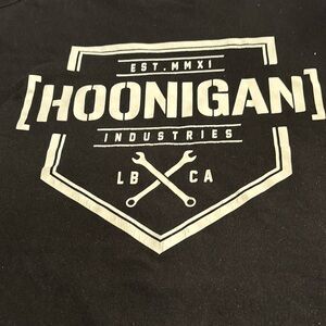 Hoonigan black t shirt, size 2 XL